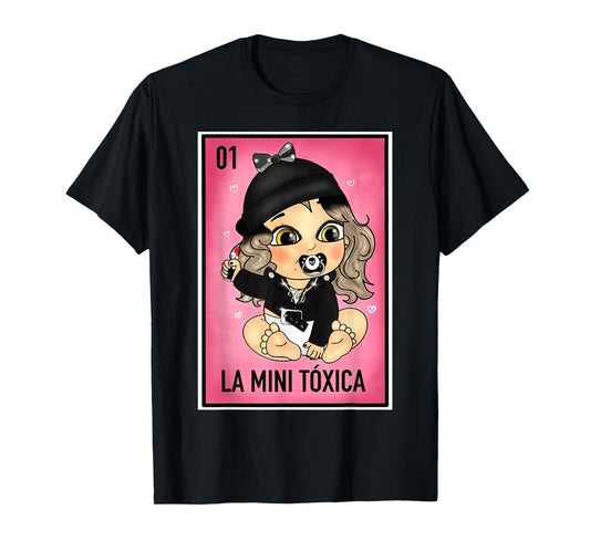 La Mini Toxica Kids Card Mexican Lottery Card Baby Girl T-Shirt