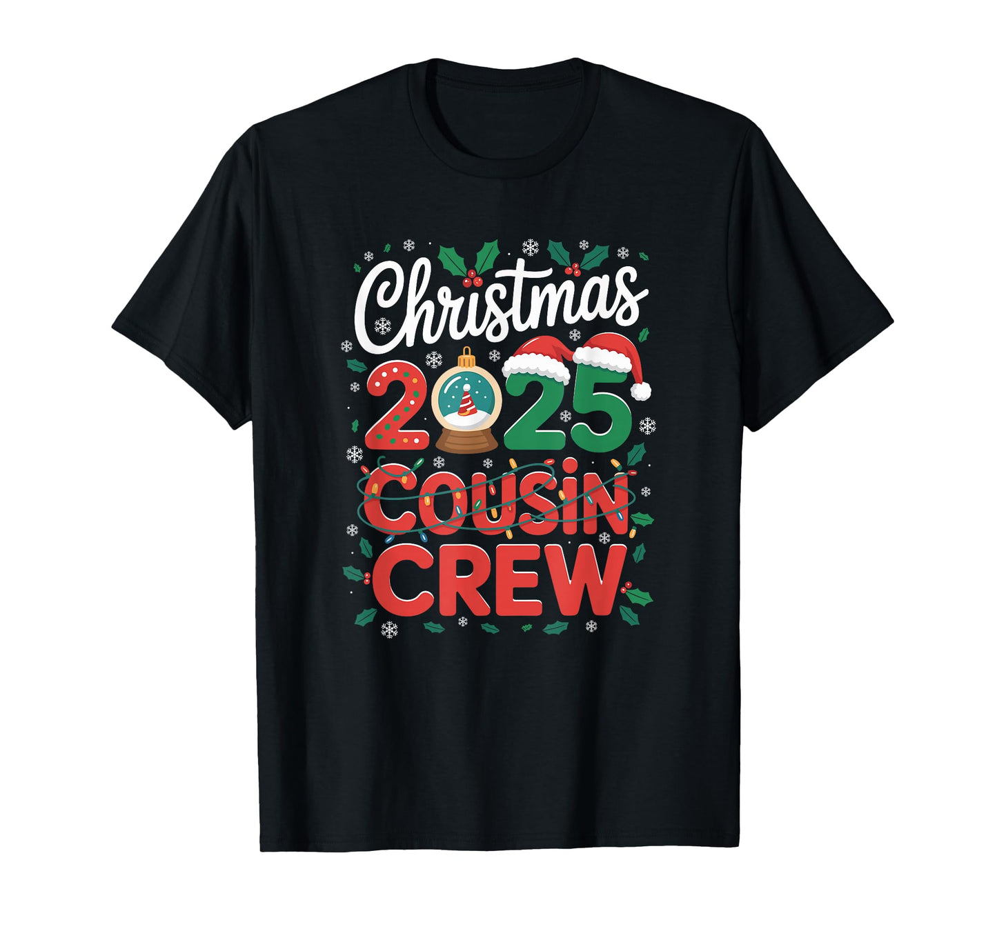 Cousin Crew Christmas 2025 Family Matching Xmas T-Shirt