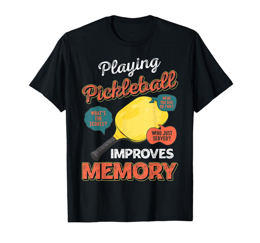 Funny pickleball sayings design Retro Paddle Court T-Shirt