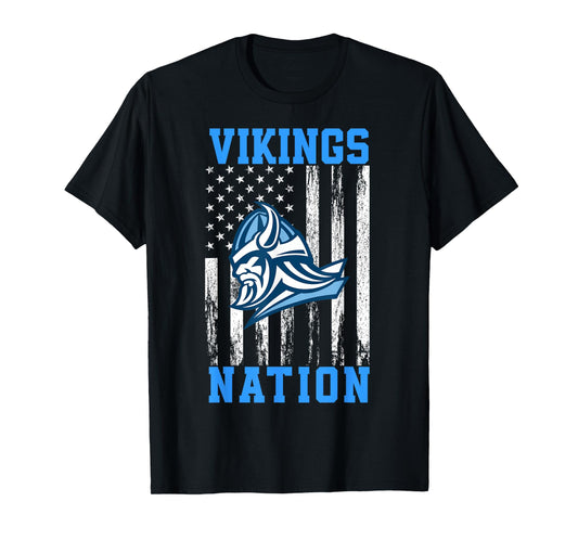 Pleasant Valley Vikings Logo Nation HS T-Shirt