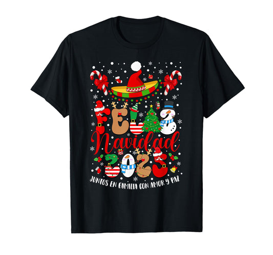 Feliz Navidad Matching Family Spanish Christmas Men Women T-Shirt
