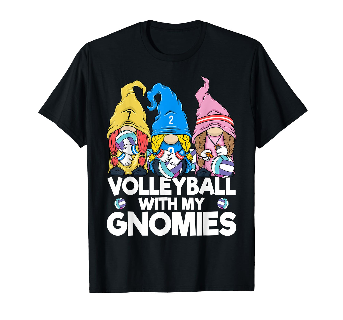 Volleyball Gnome Volleyball with My Gnomies Women Teen Girls T-Shirt