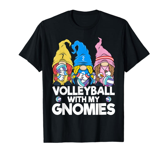 Volleyball Gnome Volleyball with My Gnomies Women Teen Girls T-Shirt