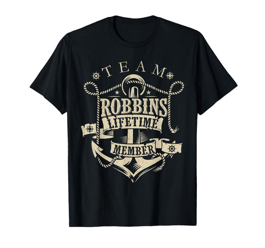 Team ROBBINS Lifetime Member Vintage ROBBINS Family Name T-Shirt
