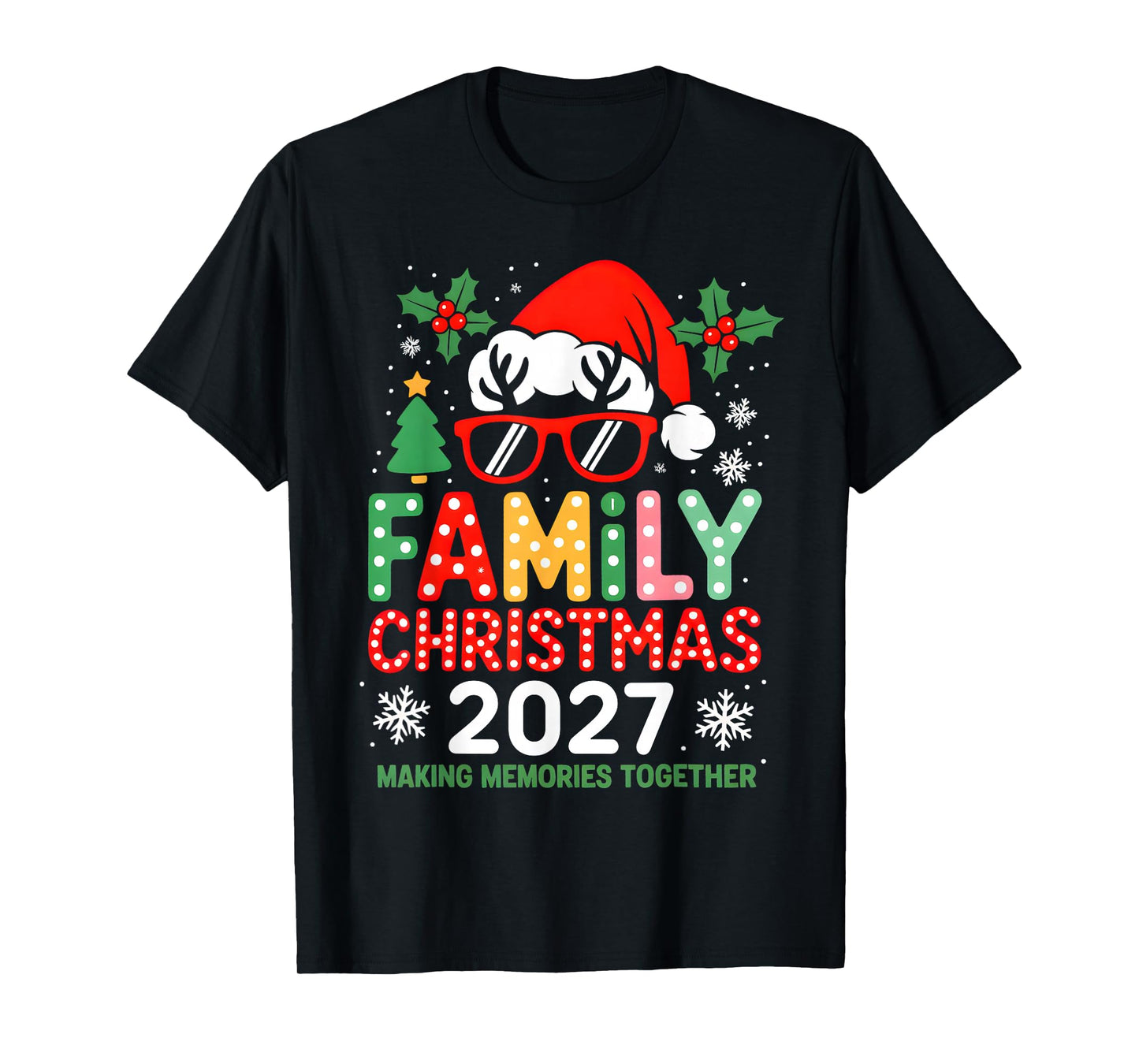 Family Christmas 2027 Christmas Squad Xmas Matching Pajamas T-Shirt