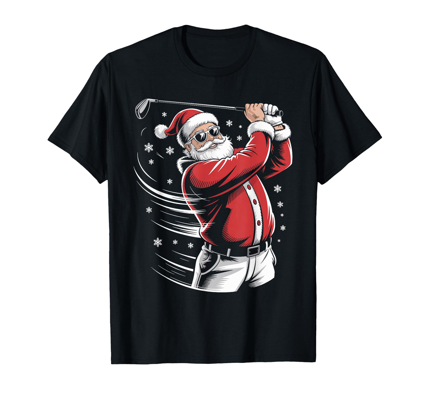 Santa Claus Golf Player Christmas Golfer Xmas Golfing T-Shirt