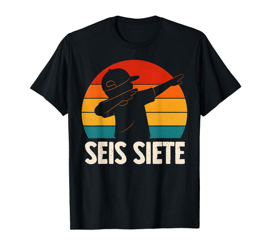 SEIS Siete Spanish 67 Boys Kids Six Seven Espanol Dabbing T-Shirt