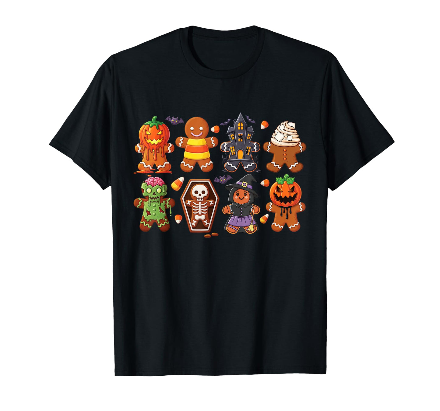 Winterween Winter Halloween Characters Spooky Christmas T-Shirt