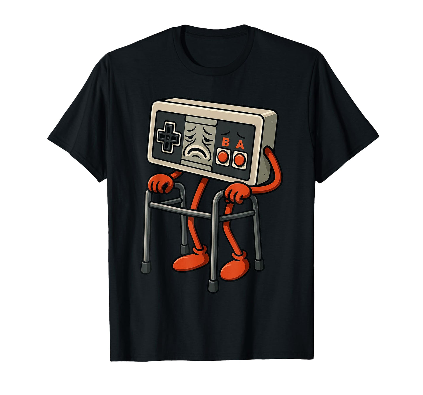 Old Gamer Gaming Retro 80s 90s Video Game Funny Controller T-Shirt