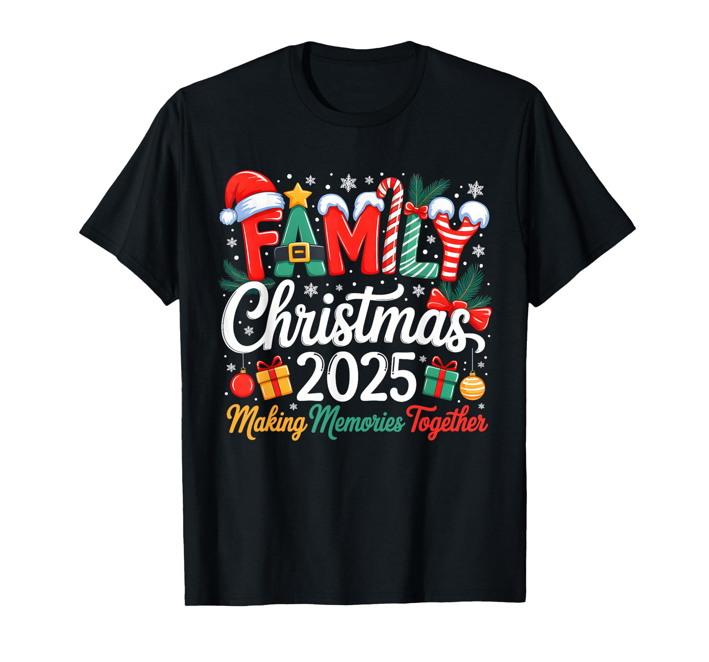 We are Family Christmas 2025 Matching Merry Xmas Squad 2025 T-Shirt