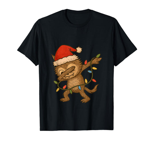Dabbing Playful Funny Bubu Creatire Christmas T-Shirt