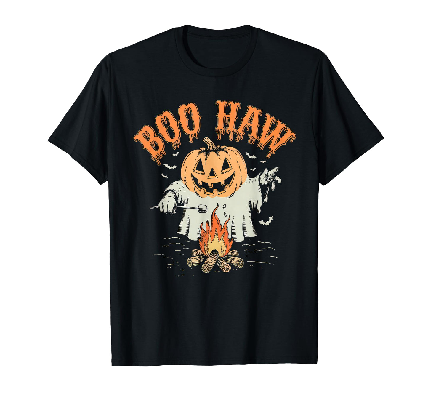 Halloween Costume Boo Haw Witch Skeleton Scary Rodeo Western T-Shirt