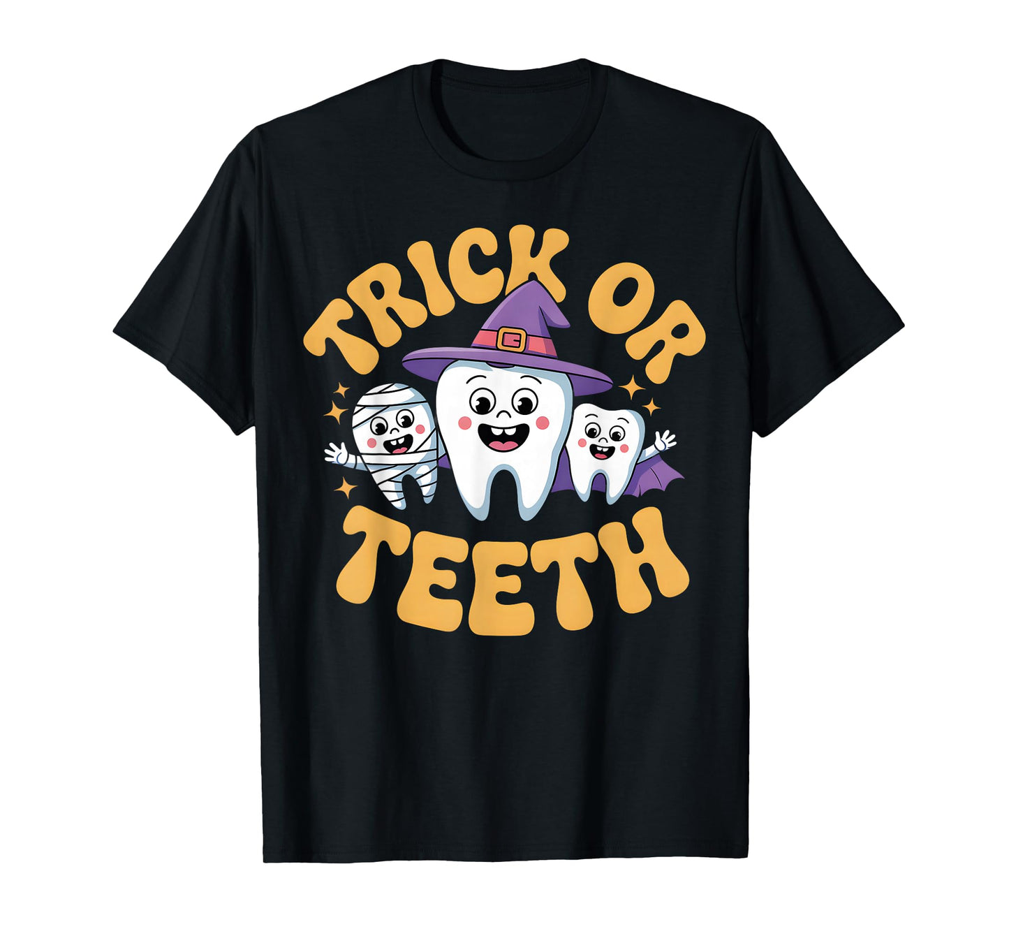 Trick or Teeth Cute Funny Dental Halloween Costume T-Shirt