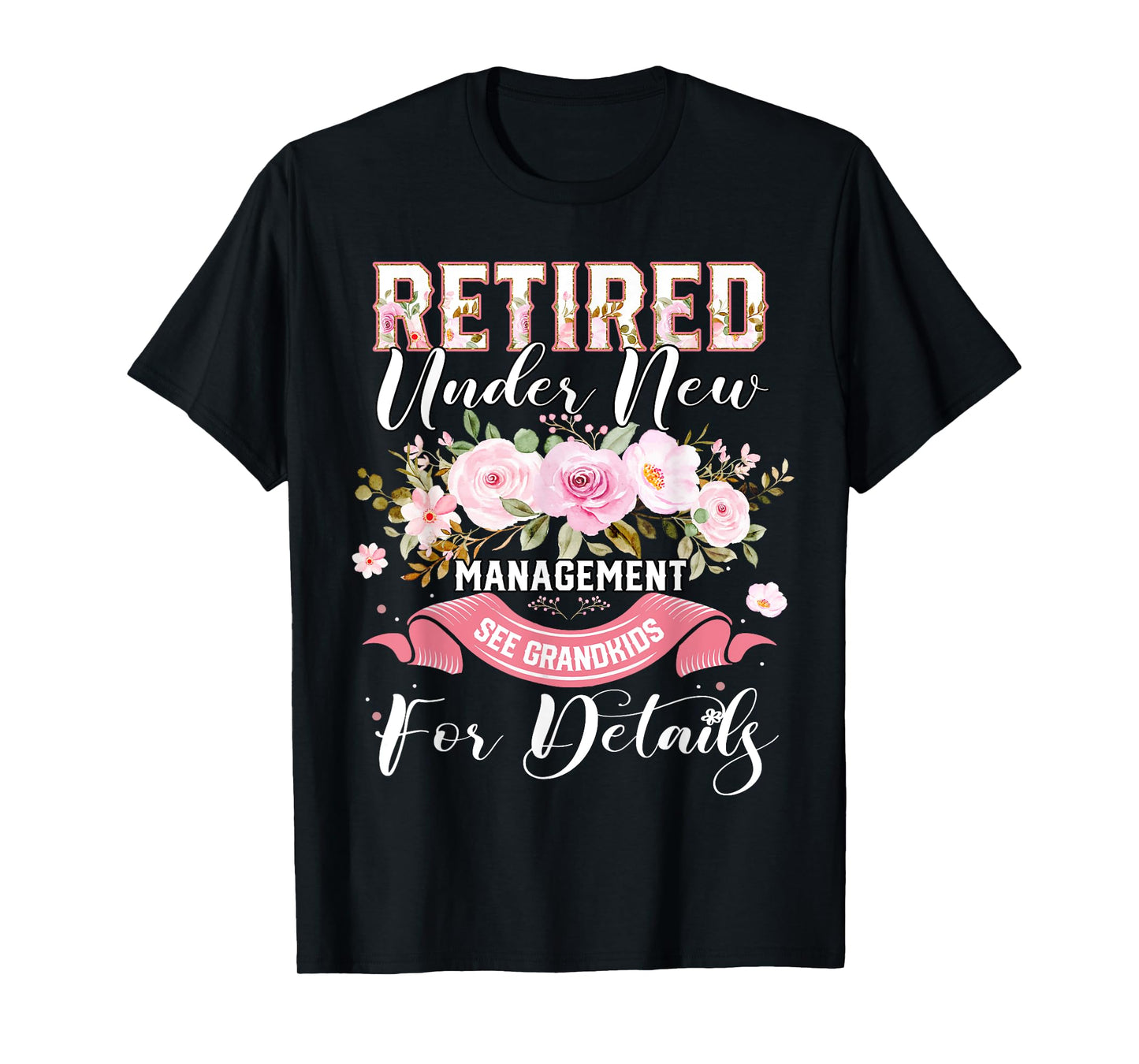 Retired 2025 Funny Retirement Floral For Women 2025 T-Shirt