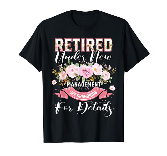 Retired 2025 Funny Retirement Floral For Women 2025 T-Shirt