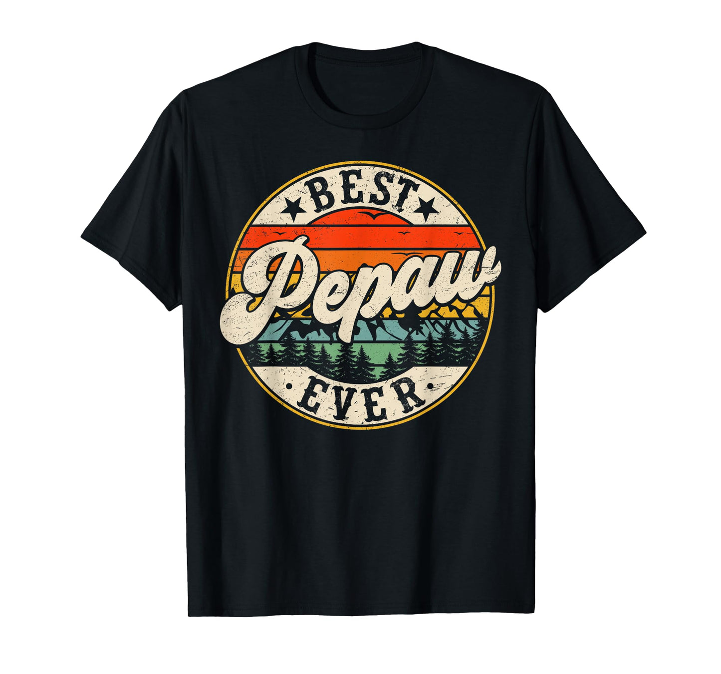 Vintage Best Pepaw Ever Father's Day Grandpa Men T-Shirt