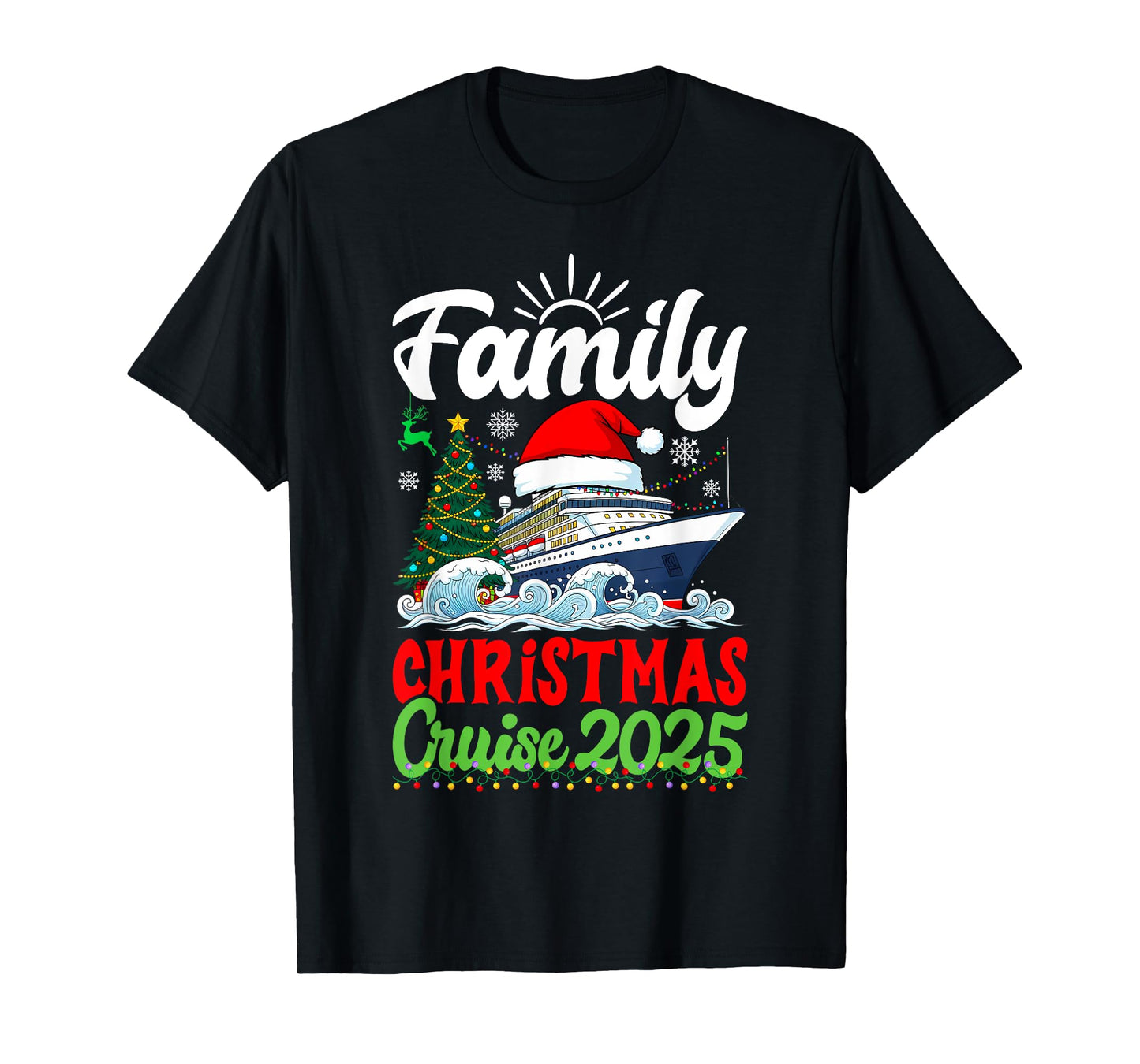 Family Christmas Cruise Holiday 2025 Matching Family Cruise T-Shirt