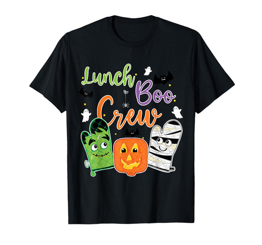 Funny Lunch Lady Boo Crew Halloween School Cafeteria Staff T-Shirt