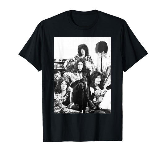 Queen Official Lampshade Promo B&W Vintage Photo T-Shirt