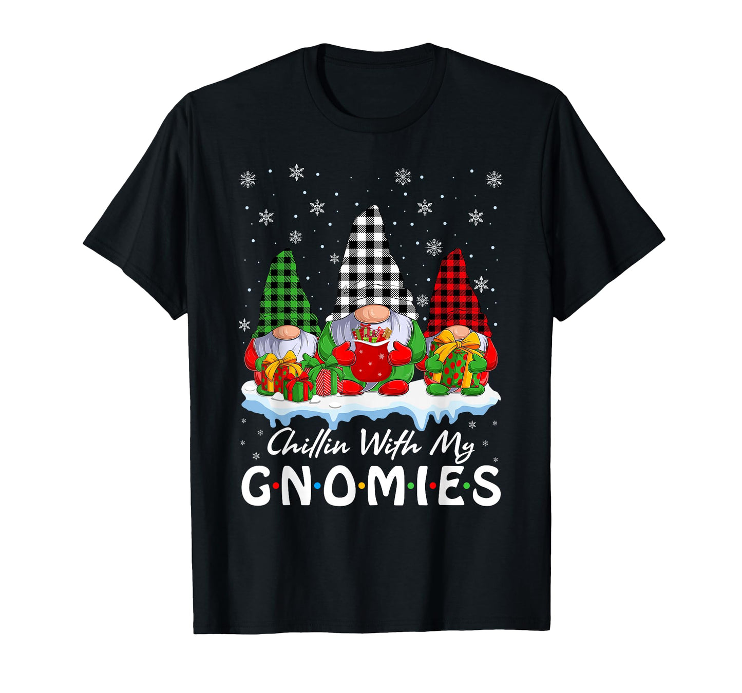 Gnome Christmas Pajamas Chillin with My Gnomies Christmas T-Shirt