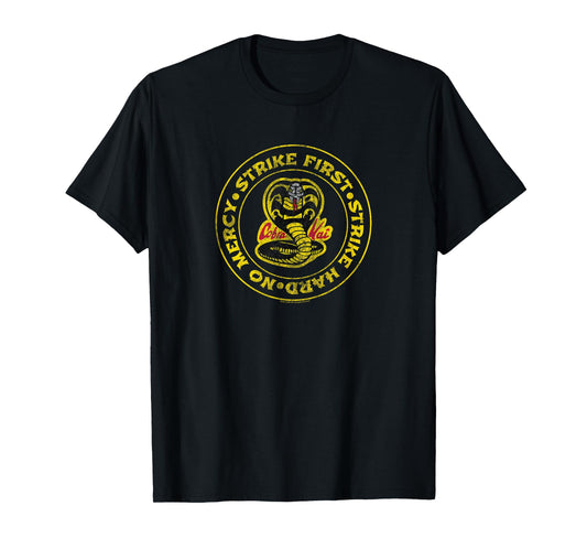 Cobra Kai Strike First Circle Logo T-Shirt