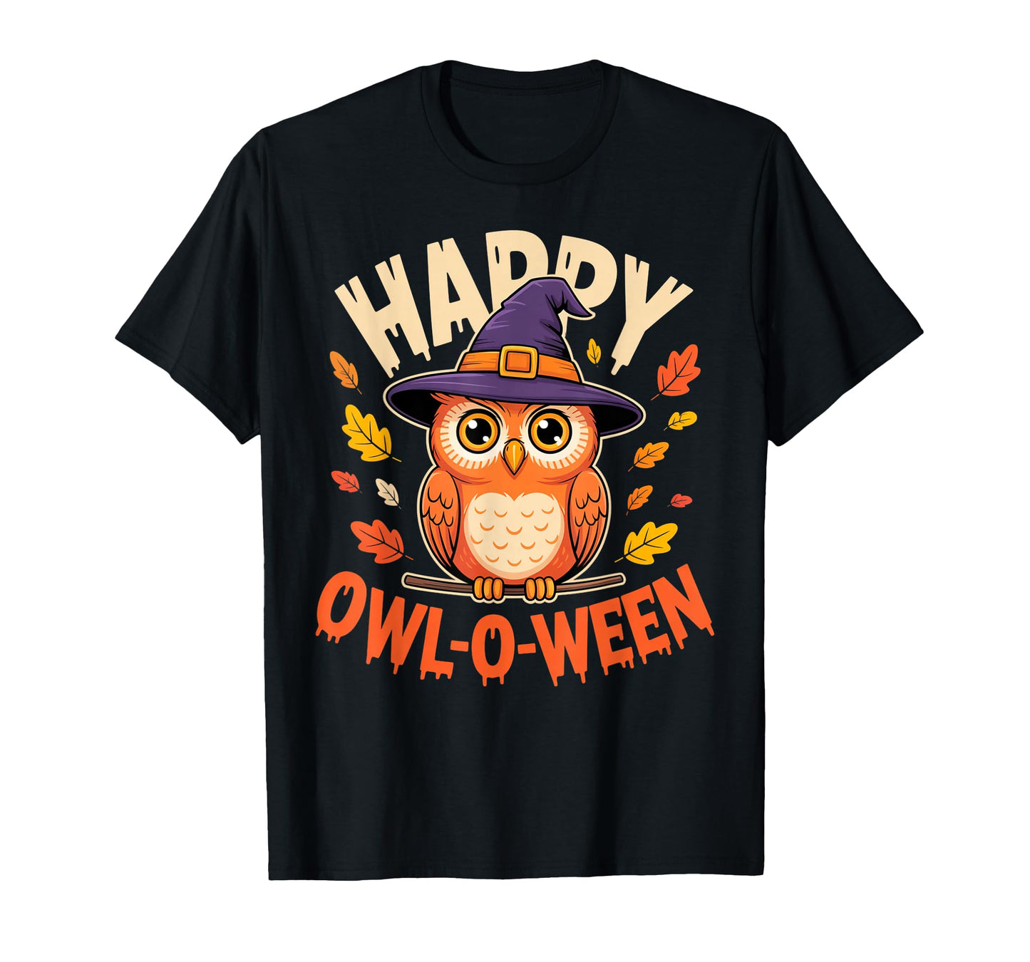 Happy Owl-O-Ween Cute Owl Lover Halloween Squad Costume T-Shirt