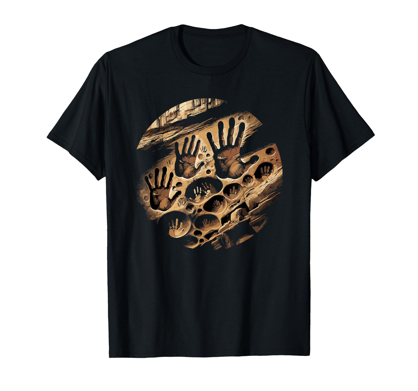 Kokopelli Petroglyphs Rock Painting Cave Art Design T-Shirt