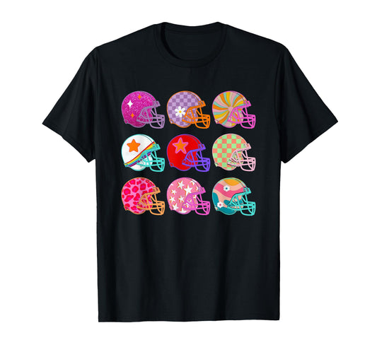 Football Hat Colorful Football For Football Players T-Shirt