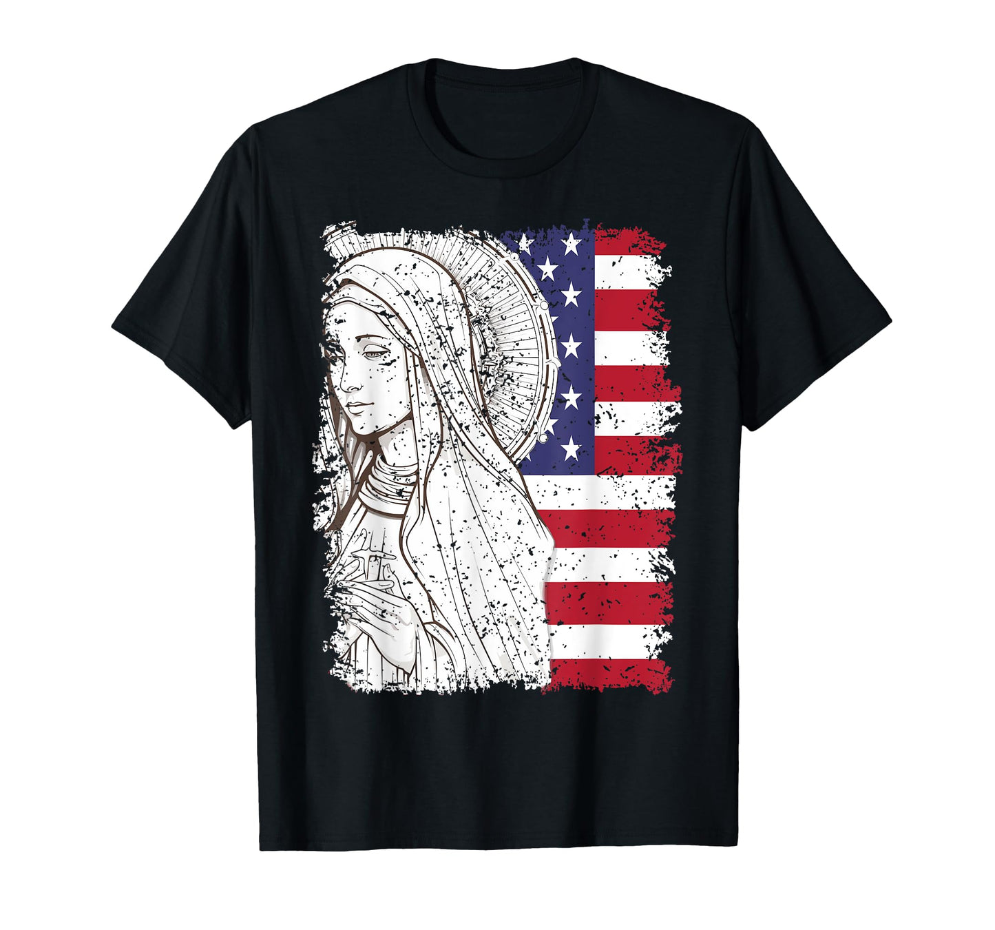 Our Lady of Fatima USA Flag T-Shirt