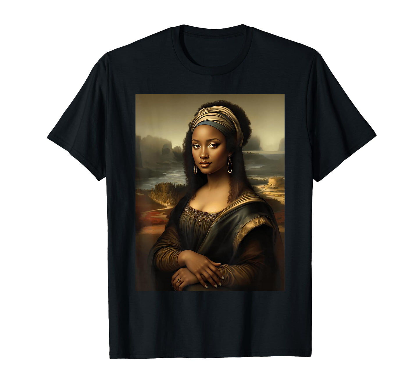 Black Mona Lisa African American Black History Month Funny T-Shirt