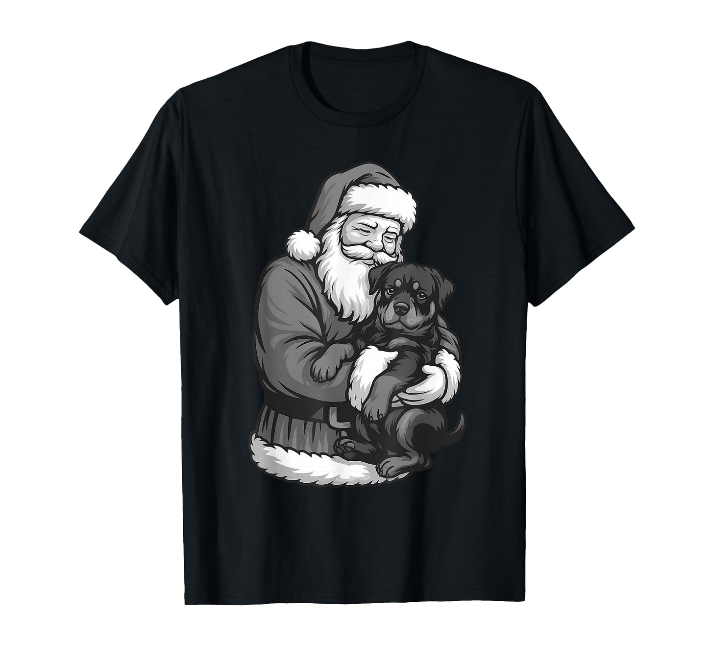 Rottweiler Santa Claus Christmas Dog Lover T-Shirt