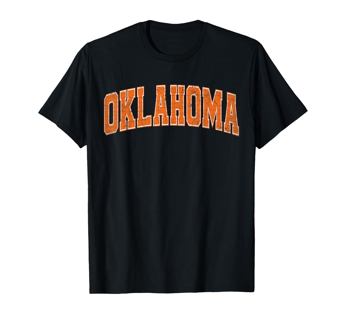 Oklahoma State Retro Orange Varsity Vintage Text T-Shirt