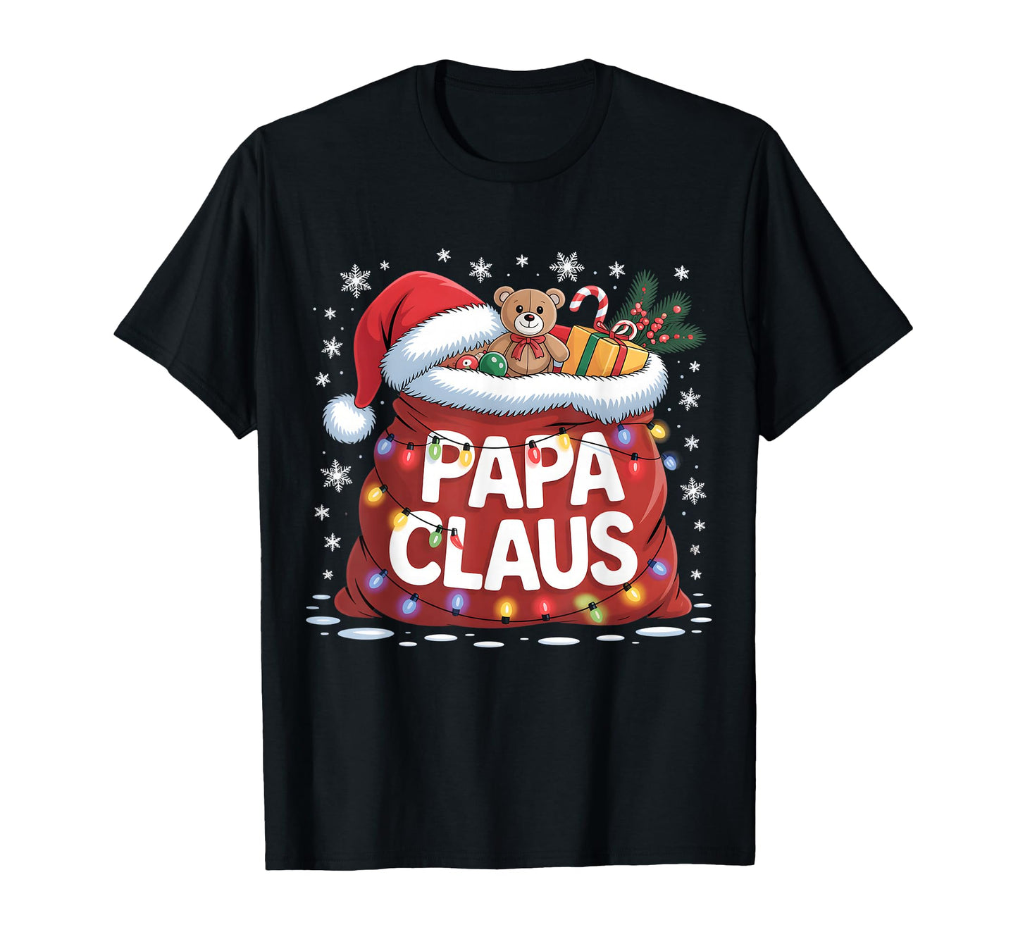 Papa Claus Santa’s Magic Sack of Toys Christmas for Men T-Shirt