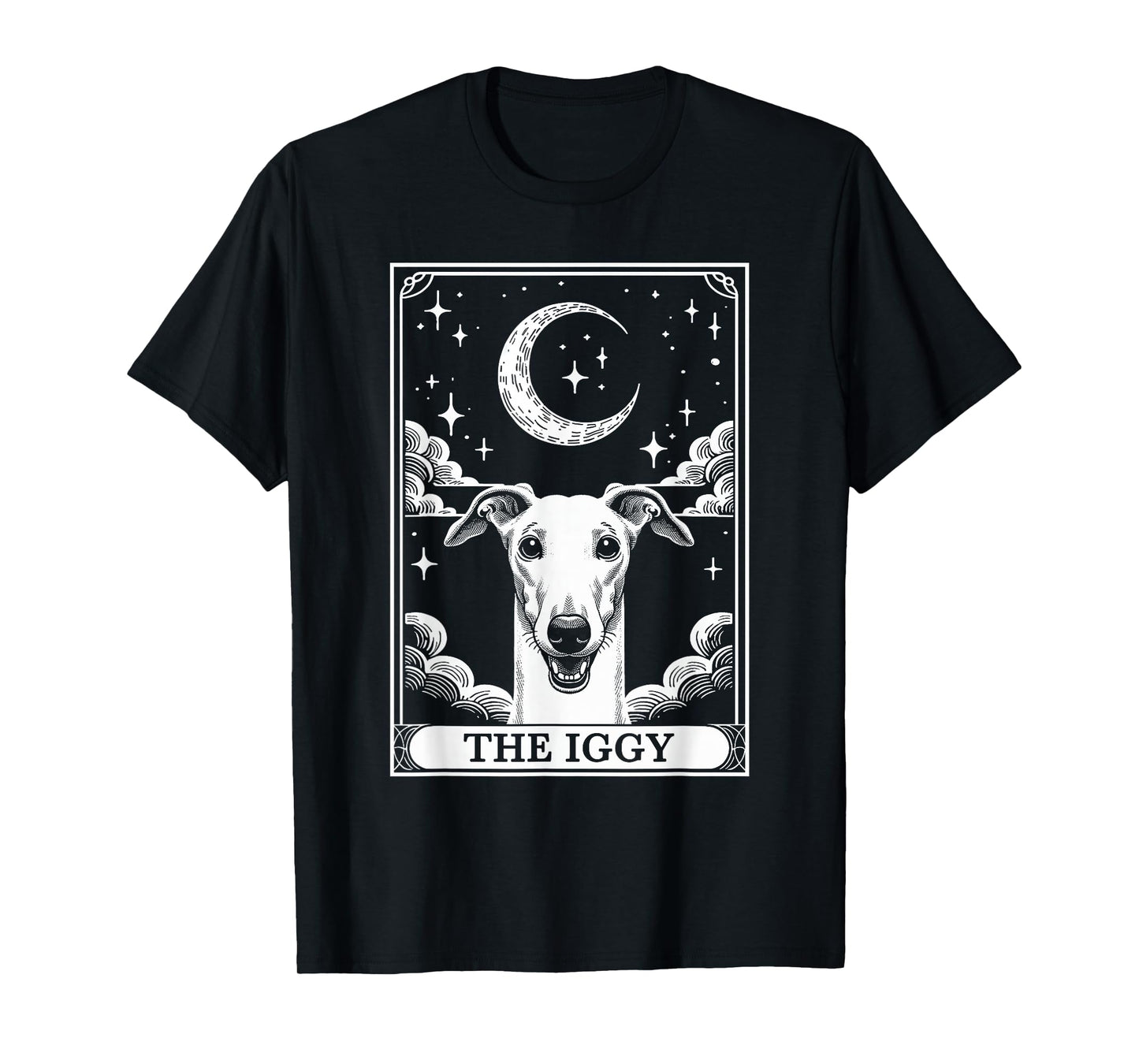 Tarot Card Vintage Crescent Moon Italian Greyhound Dog Mom T-Shirt