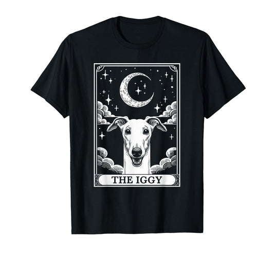 Tarot Card Vintage Crescent Moon Italian Greyhound Dog Mom T-Shirt