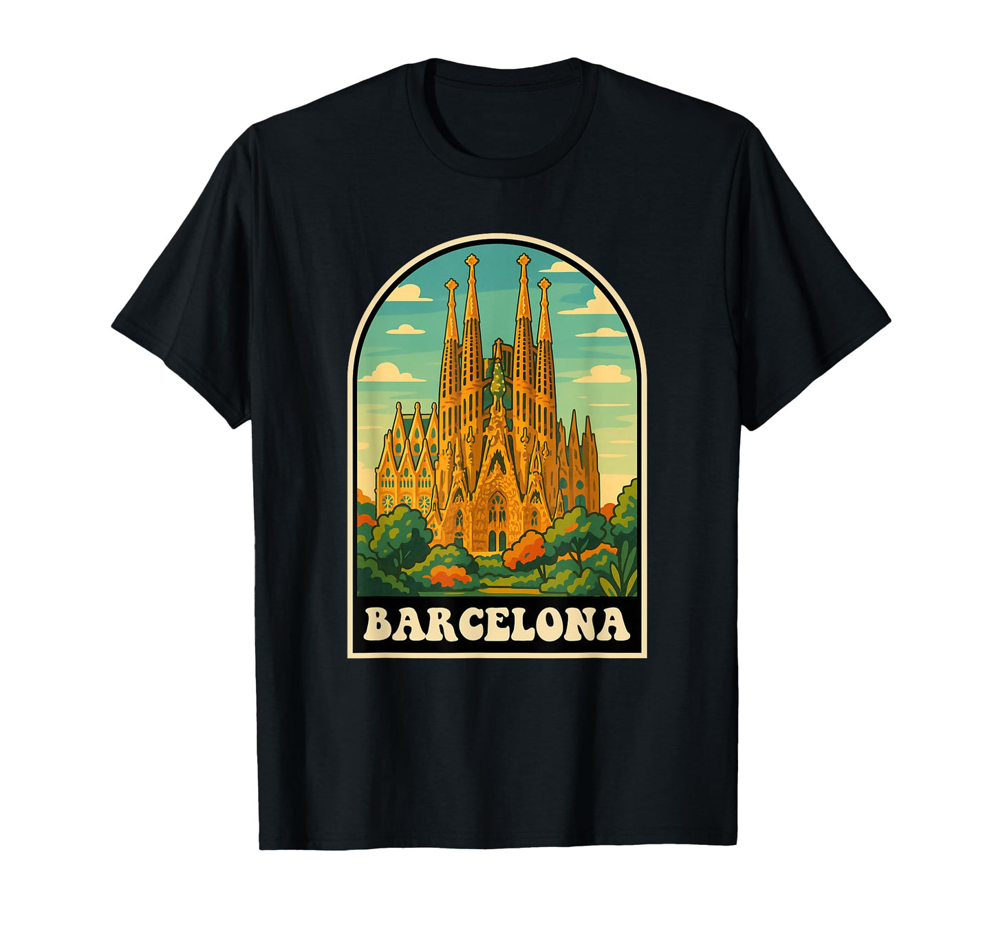 Barcelona Vintage Travel Spain T-Shirt