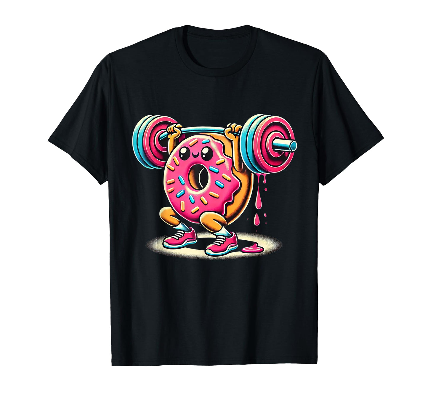 Funny Donut Bodybuilding Weightlifting Food Gym Donut T-Shirt