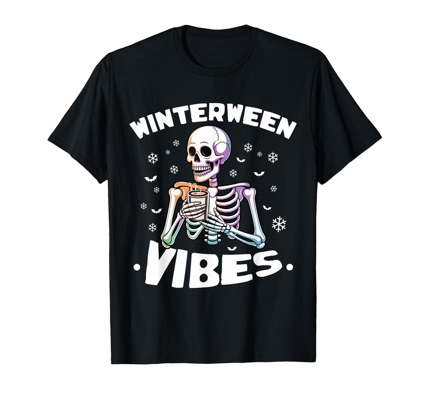 Winterween Christmas Skeleton Winter Halloween T-Shirt
