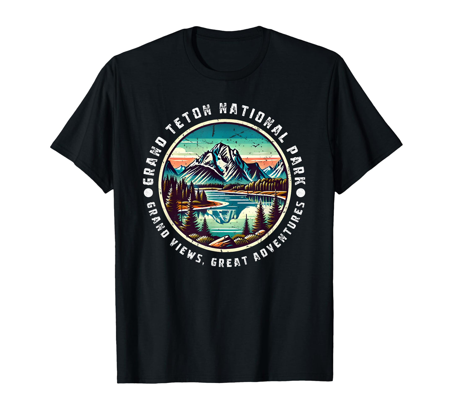 Grand Teton National Park Grand Views Vintage Design T-Shirt