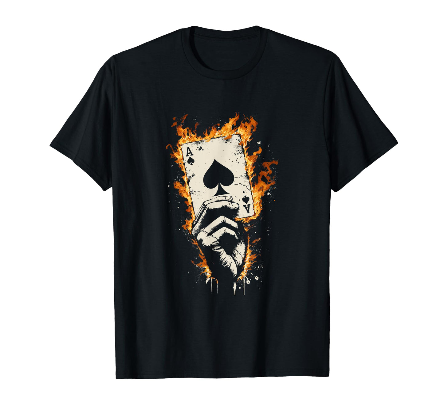Ace Of Spades Burning - Vintage Favorite Card Game Lover T-Shirt