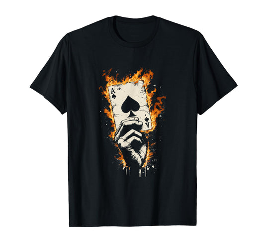 Ace Of Spades Burning - Vintage Favorite Card Game Lover T-Shirt