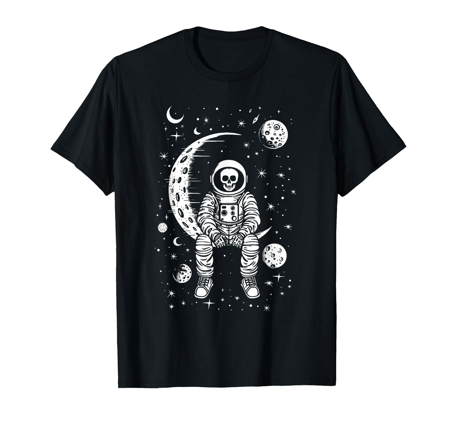 Skeleton Astronaut Halloween Costume Men Women Kids Boys T-Shirt