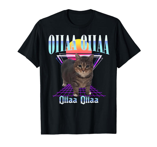 Oiia Oiia Cat Meme Funny Spining Cat Gifts For Men Women Kid T-Shirt