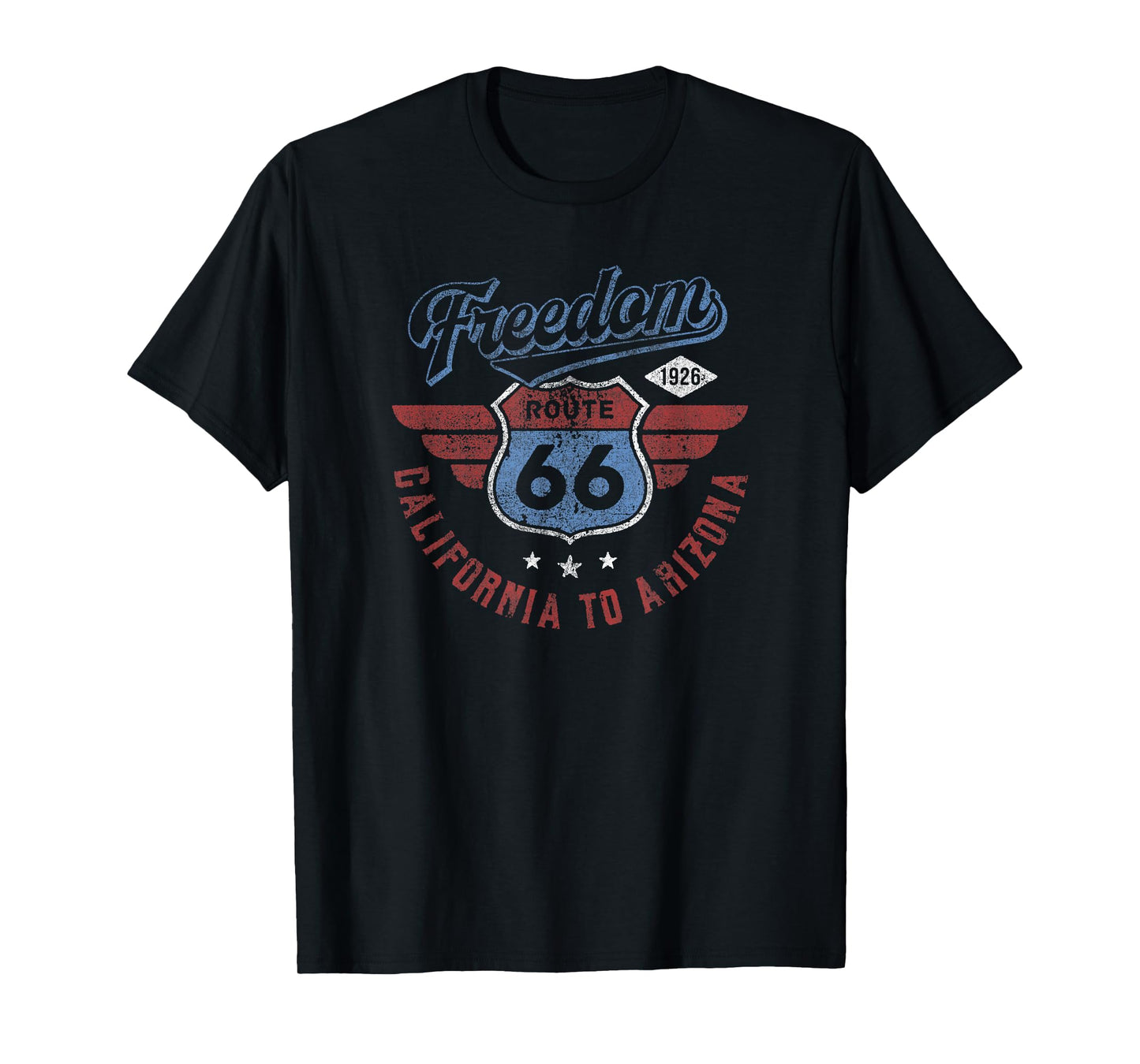 Trendy Route 66 Vintage American Logo T-Shirt