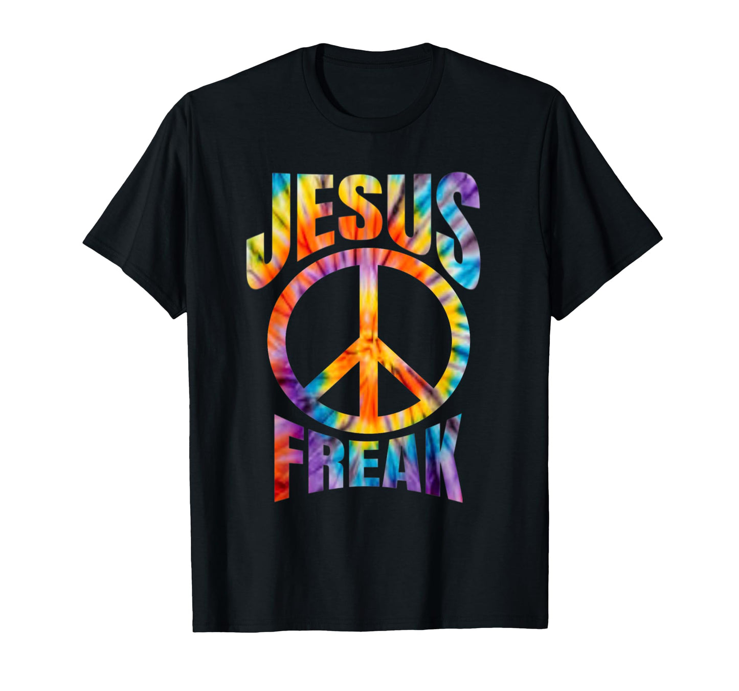 Jesus Freak - Christian Retro Tie Dye Lettering T-Shirt