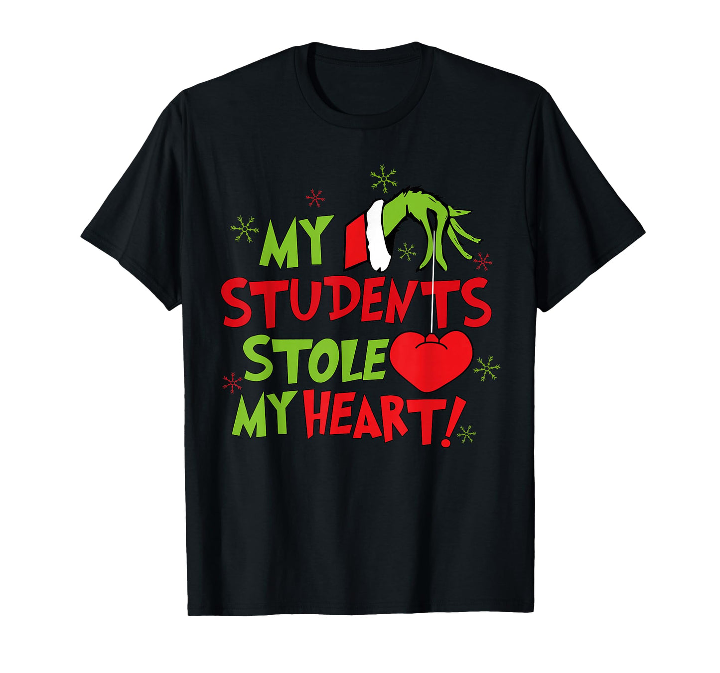 My Students Stole My Heart Christmas Holiday Teacher Pajamas T-Shirt