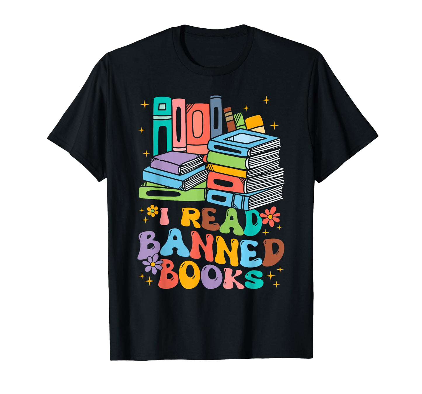 Vintage Retro I Read Banned Books Funny Book Lover Bookworm T-Shirt