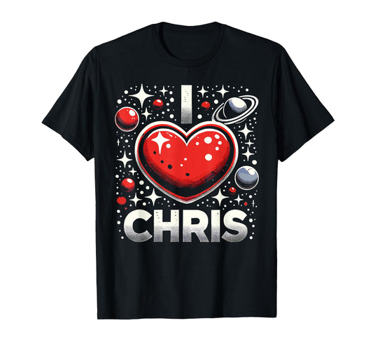 I Love Chris Red Heart I Heart Chris T-Shirt