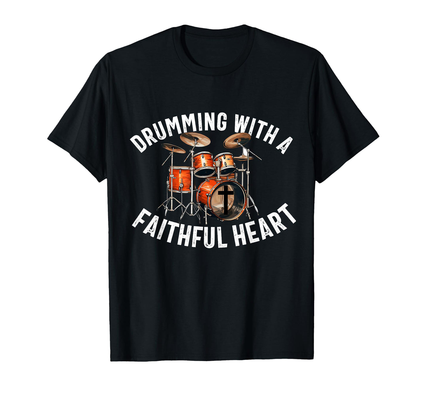Christian Drummer Drum Player Stick Men Jesus Worship Music T-Shirt
