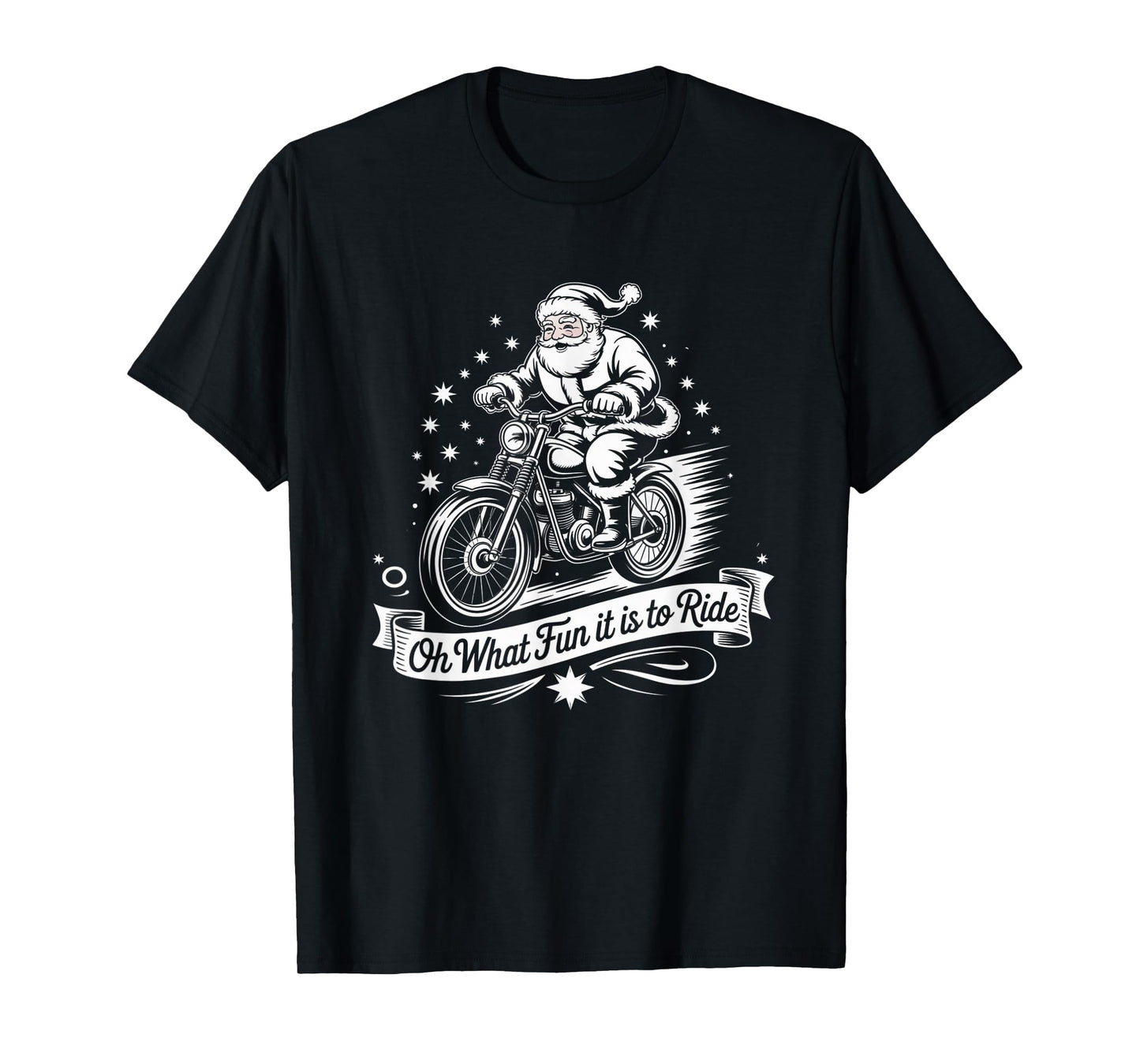 Motorcycle Christmas Santa Oh What Fun It is to Ride T-Shirt
